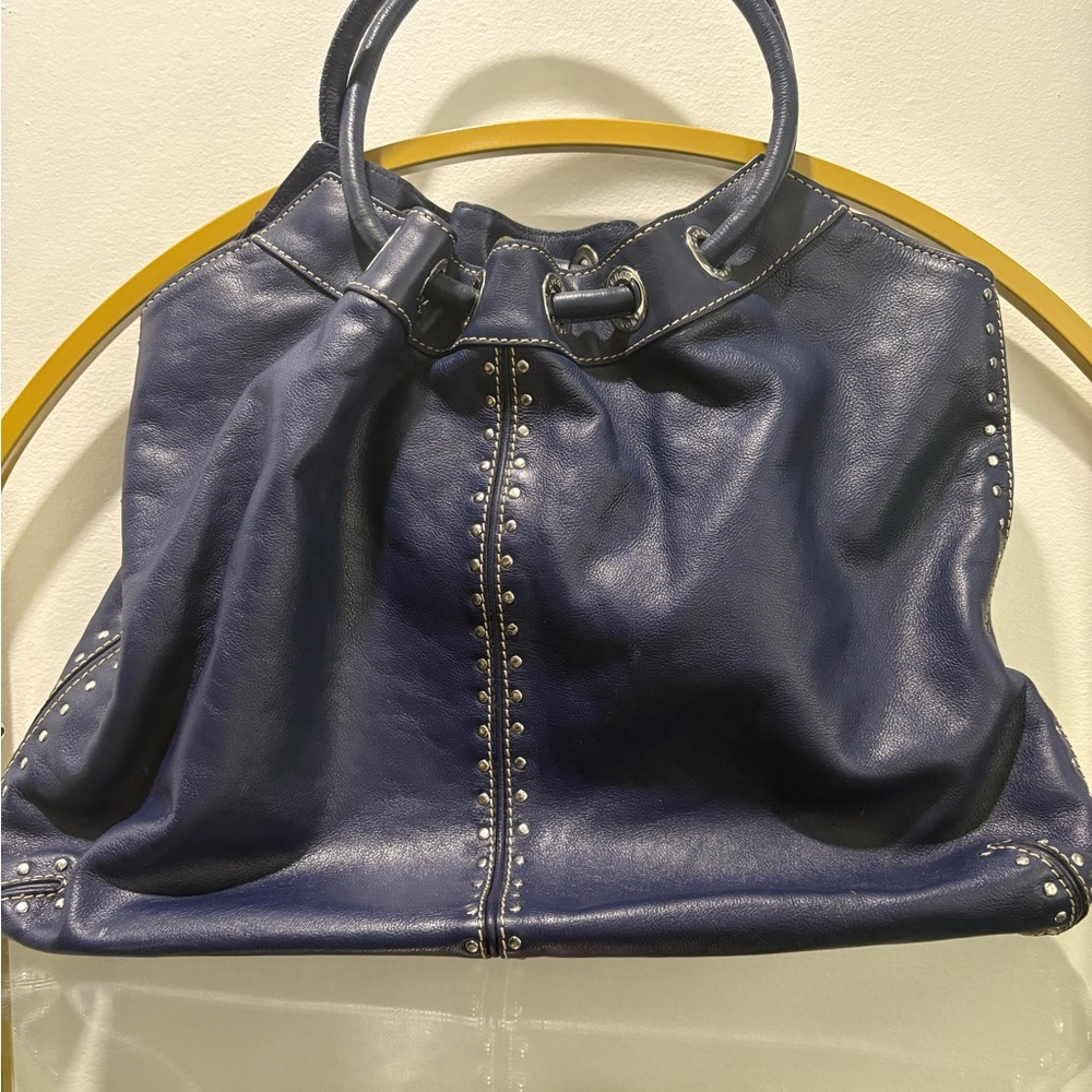 Michael Kors Blue Leather Clutch